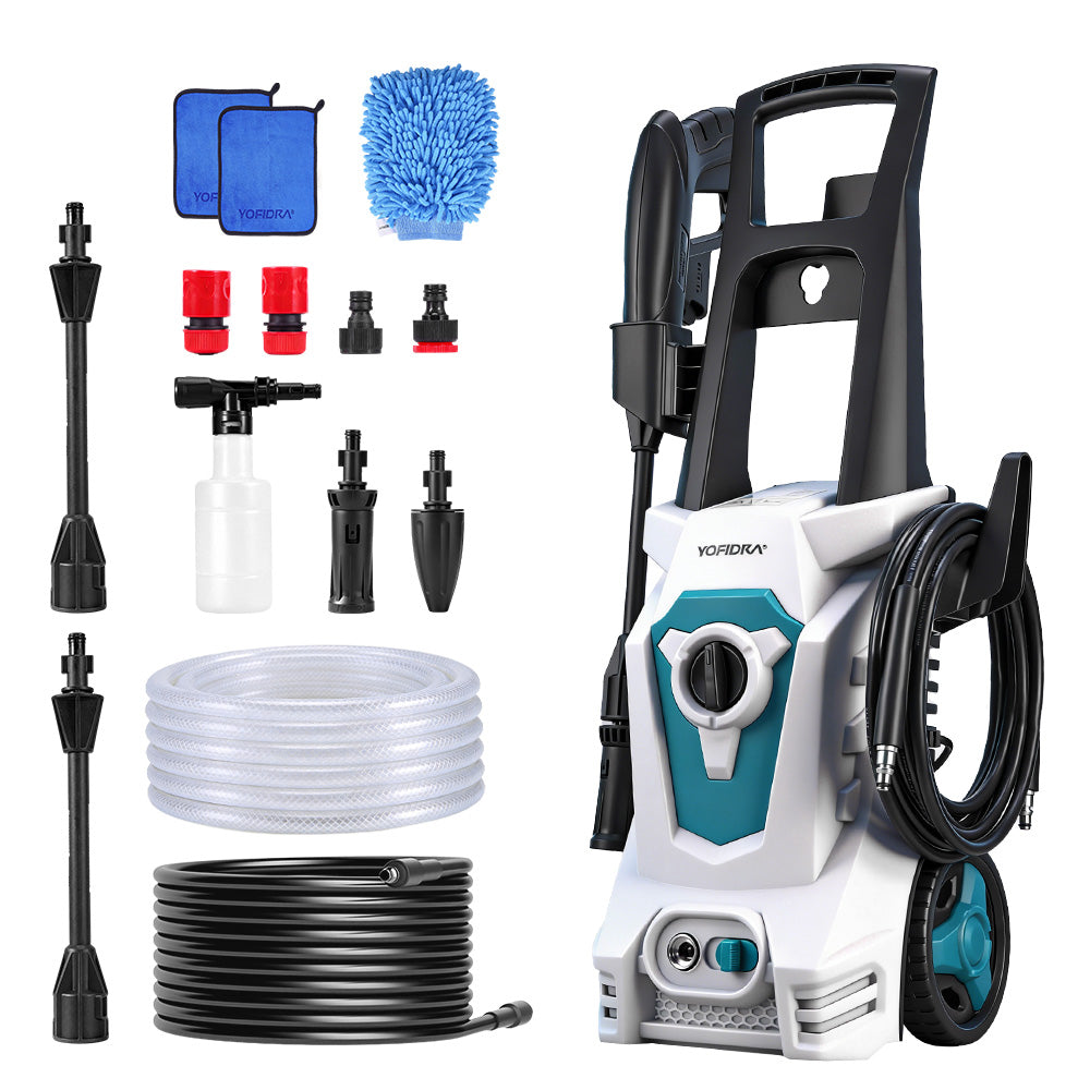 NewBeny 2500W High Pressure Cleaner 250 Bar - Portable Electric Car Washer with Self-Priming & Full Accessories