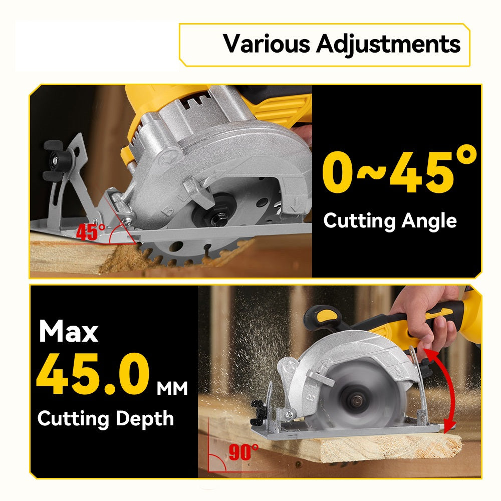 NewBeny 5 Inch 125mm Brushless Cordless Circular Saw With 3 Blades For Makita 18V Battery