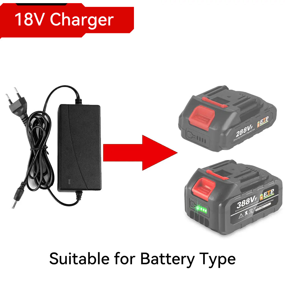 Chargeur de batterie lithium NewBeny 12 V/18 V – Compatible avec les outils électriques NewBeny