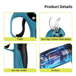 Close-up of pruning shear blade