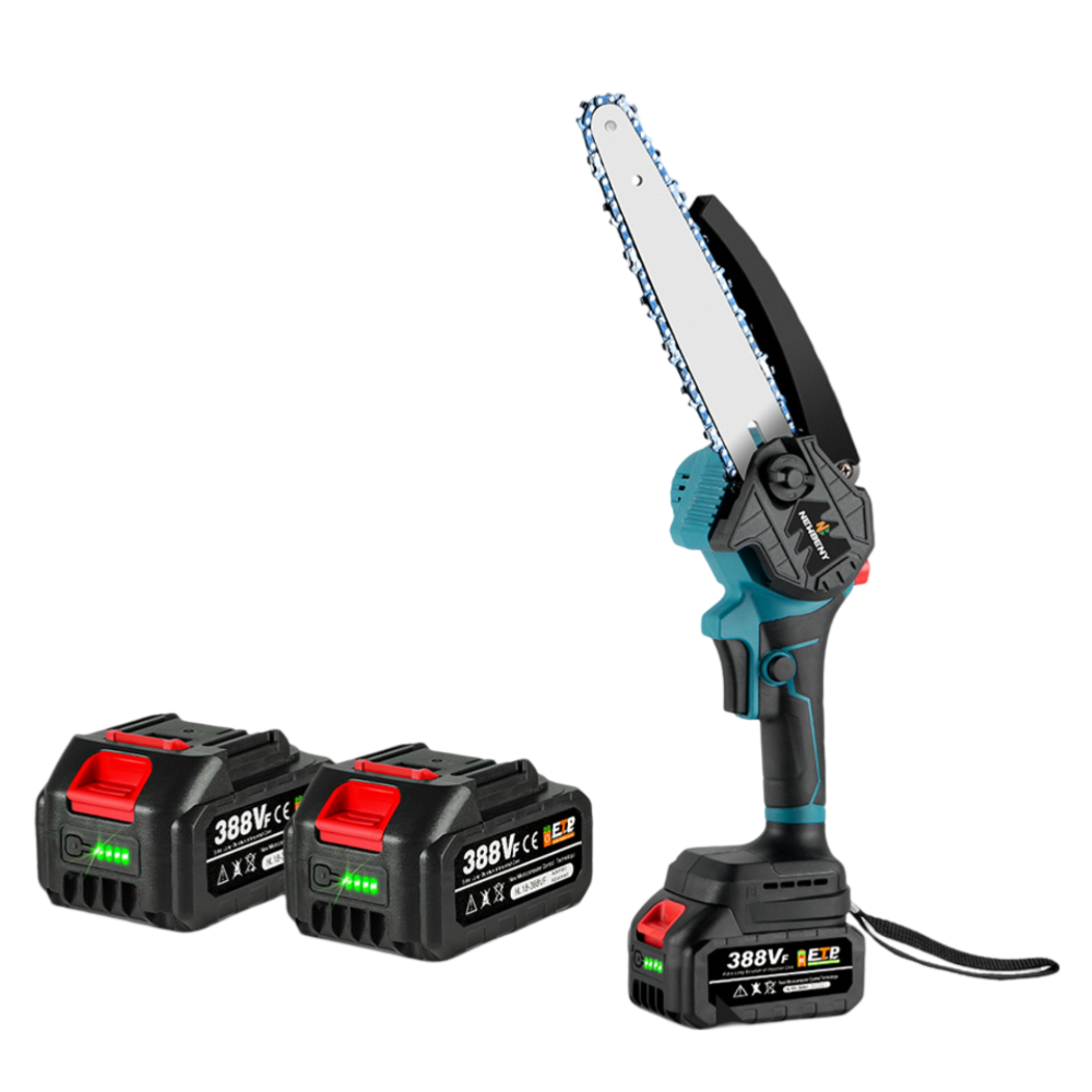 NewBeny Tronçonneuse sans fil 8 pouces (2 batteries et chargeur inclus)