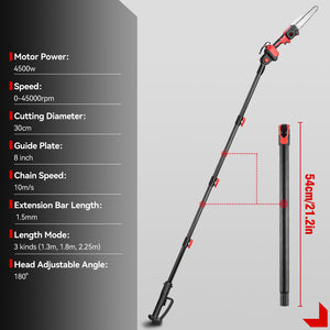 TreeNode pruner with specifications on a gray background