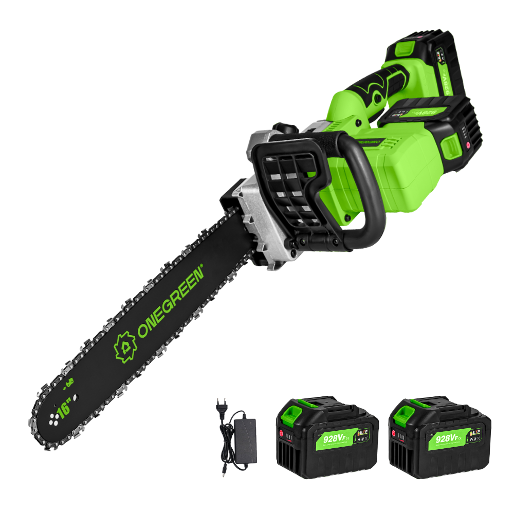NewBeny 42V 16-Inch Brushless Cordless Chainsaw With Dual 3.0Ah Batteries & Charger