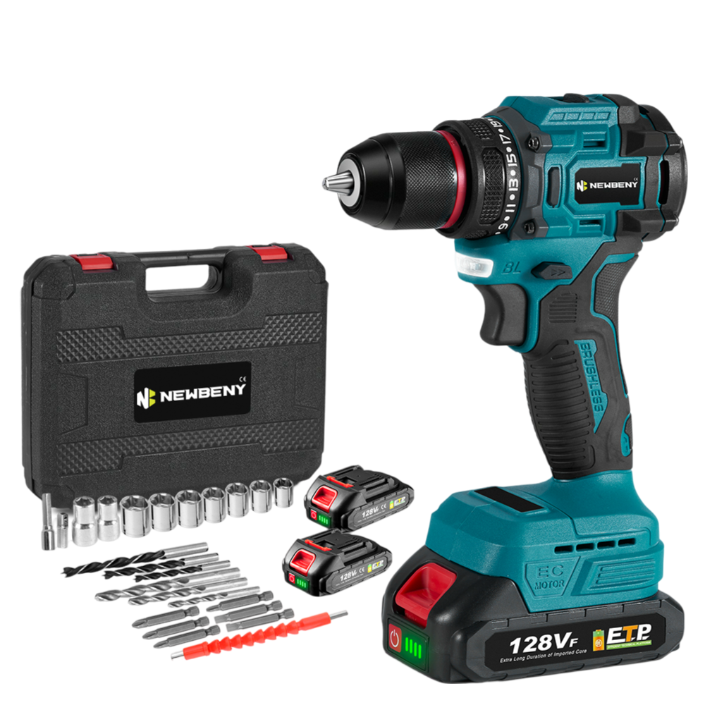 NewBeny 10mm Brushless Cordless Drill 2 Speed For Makita 18V Battery