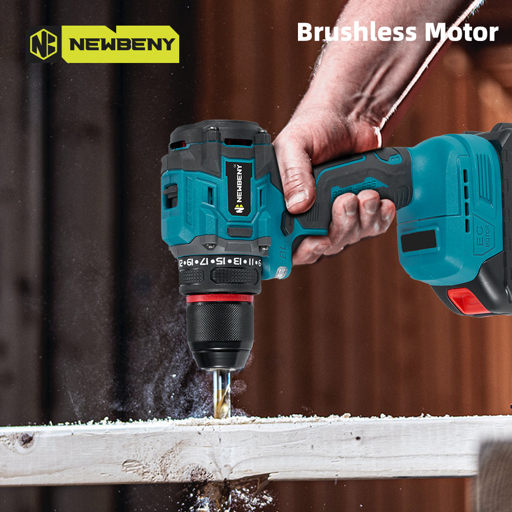 NewBeny 10mm Brushless Cordless Drill 2 Speed For Makita 18V Battery