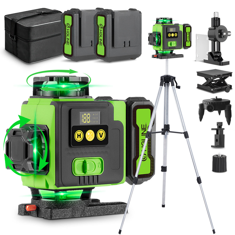 NewBeny 6270 Niveau laser sans fil 16 lignes avec batterie 6000mAh et trépied 150cm