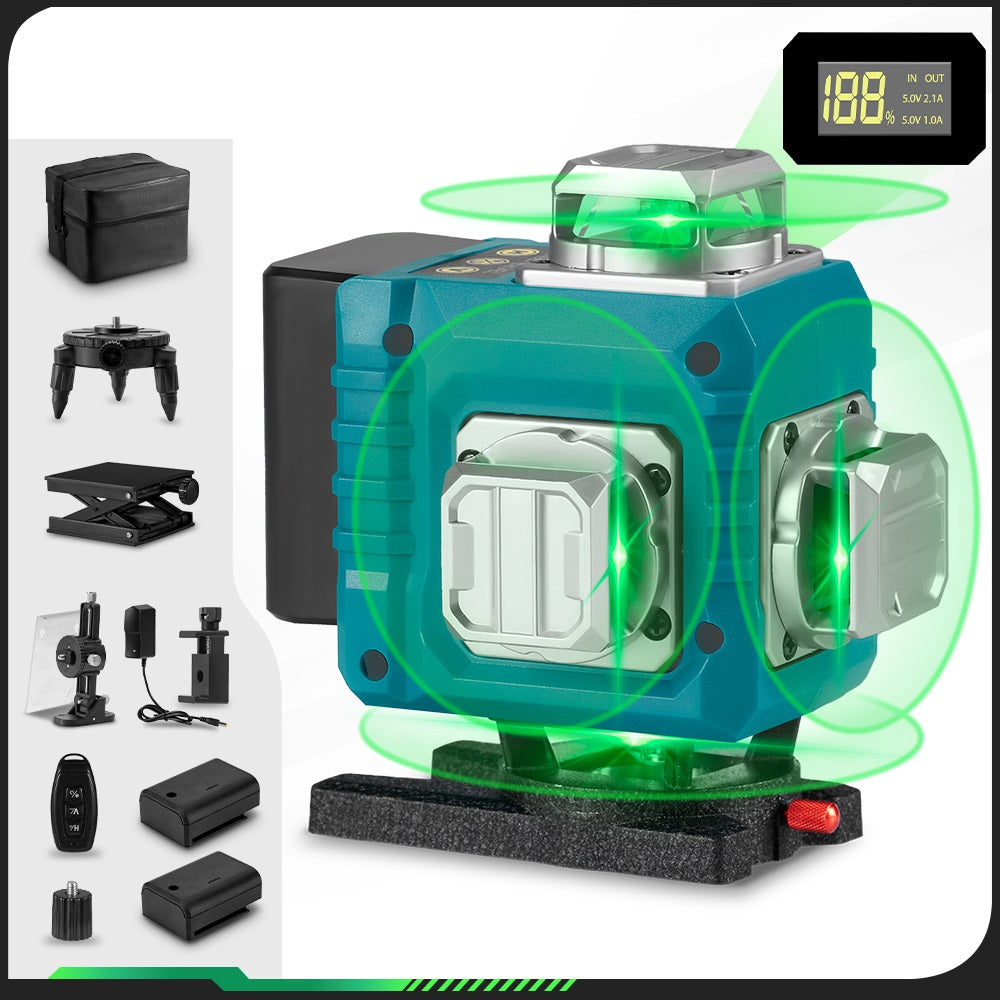 HGLINE 4D 16-Line Green Laser Level, Self-Leveling Cross Line Laser 6277