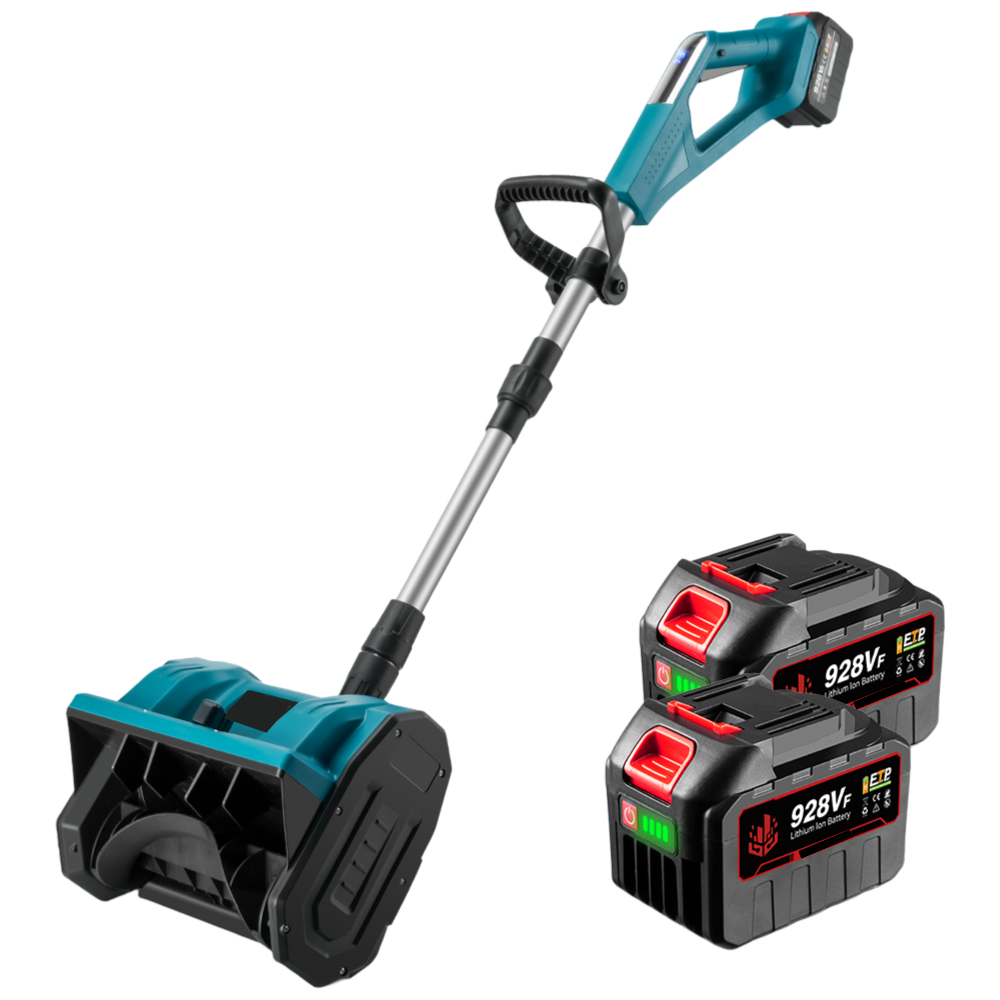 NewBeny 12 Inch Brushless Cordless Snow Shovel Foldable with 2 Batteries & Charger