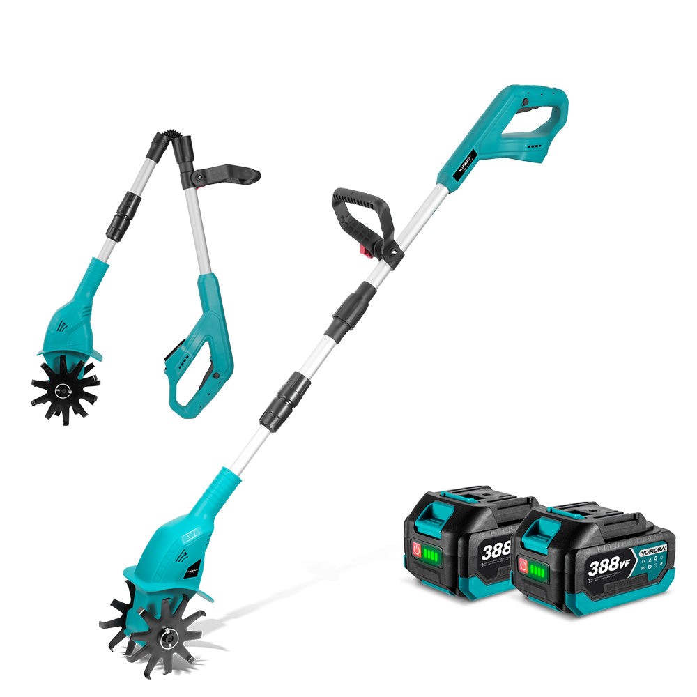 NewBeny Motoculteur sans fil pliable de 8 pouces (2 batteries et un chargeur inclus)