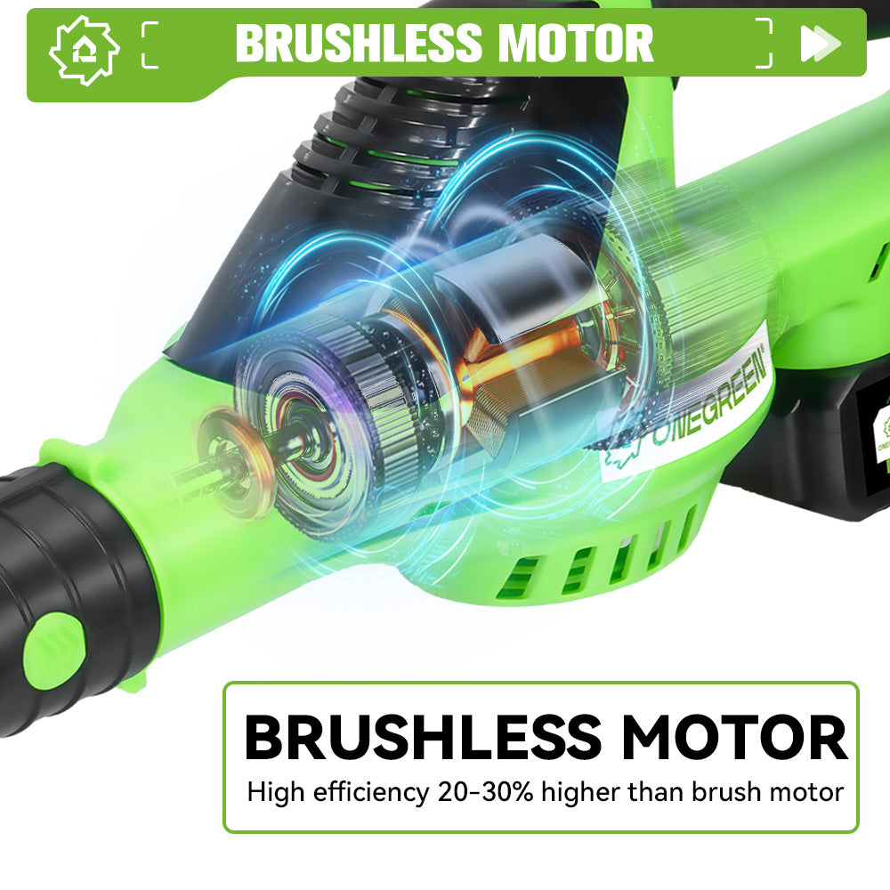 NewBeny 5500W Brushless Cordless Leaf Blower 5 Gears with 3.0AH Battery & Charger