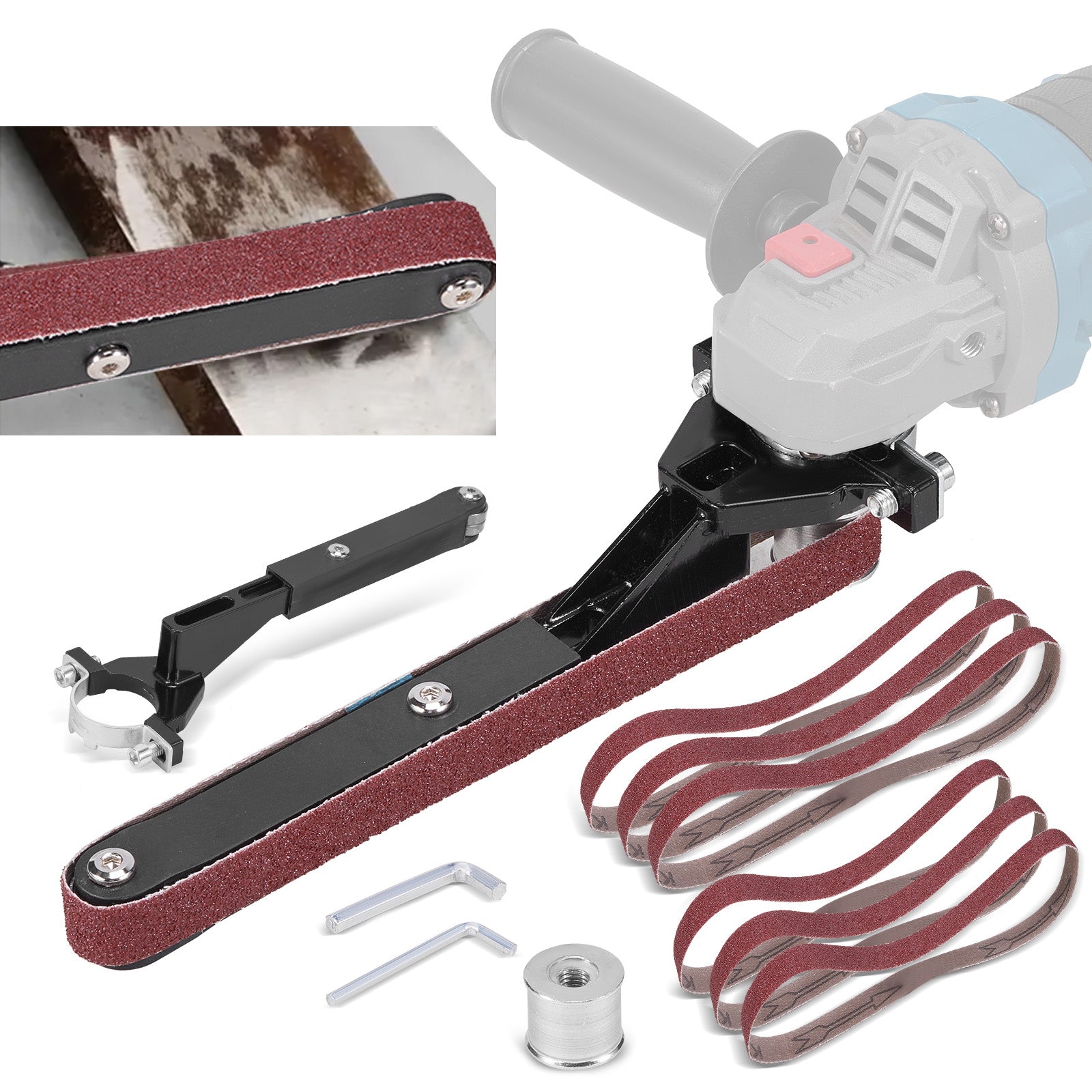 NewBeny Angle Grinder to Belt Sander Conversion Kit – 10-Piece Universal M10-M14