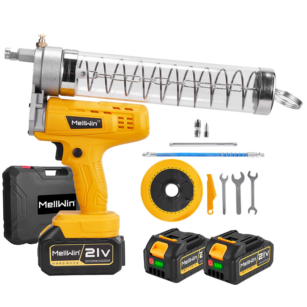 NewBeny 12000 PSI High Pressure Cordless Grease Gun with 2 Batteries & Charger
