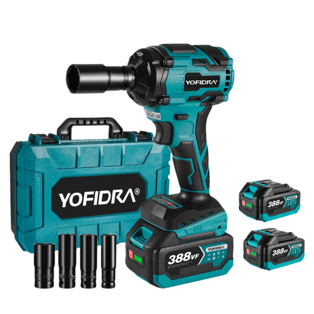 NewBeny 1/2" 1000N.m Brushless Cordless Impact Wrench 3 Gears For Makita 18V Battery