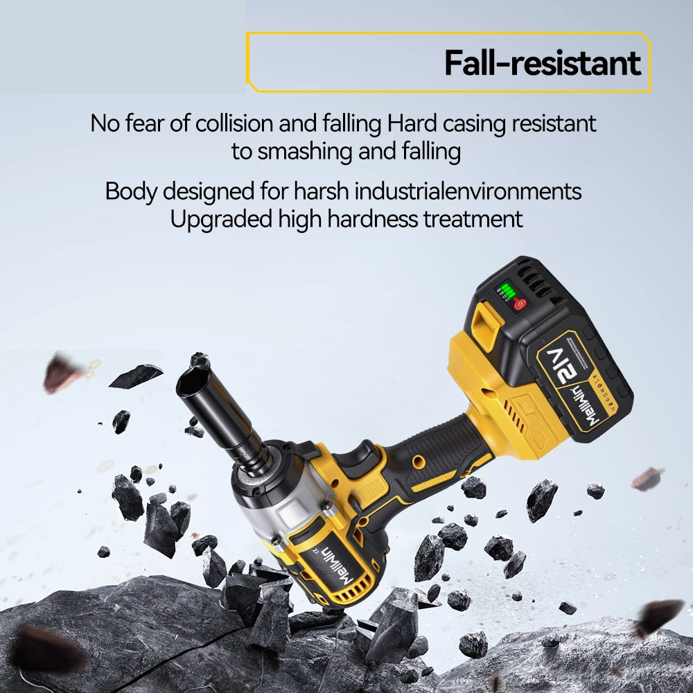 NewBeny 1/2" 520N.m Brushless Cordless Impact Wrench For Makita 18V Battery