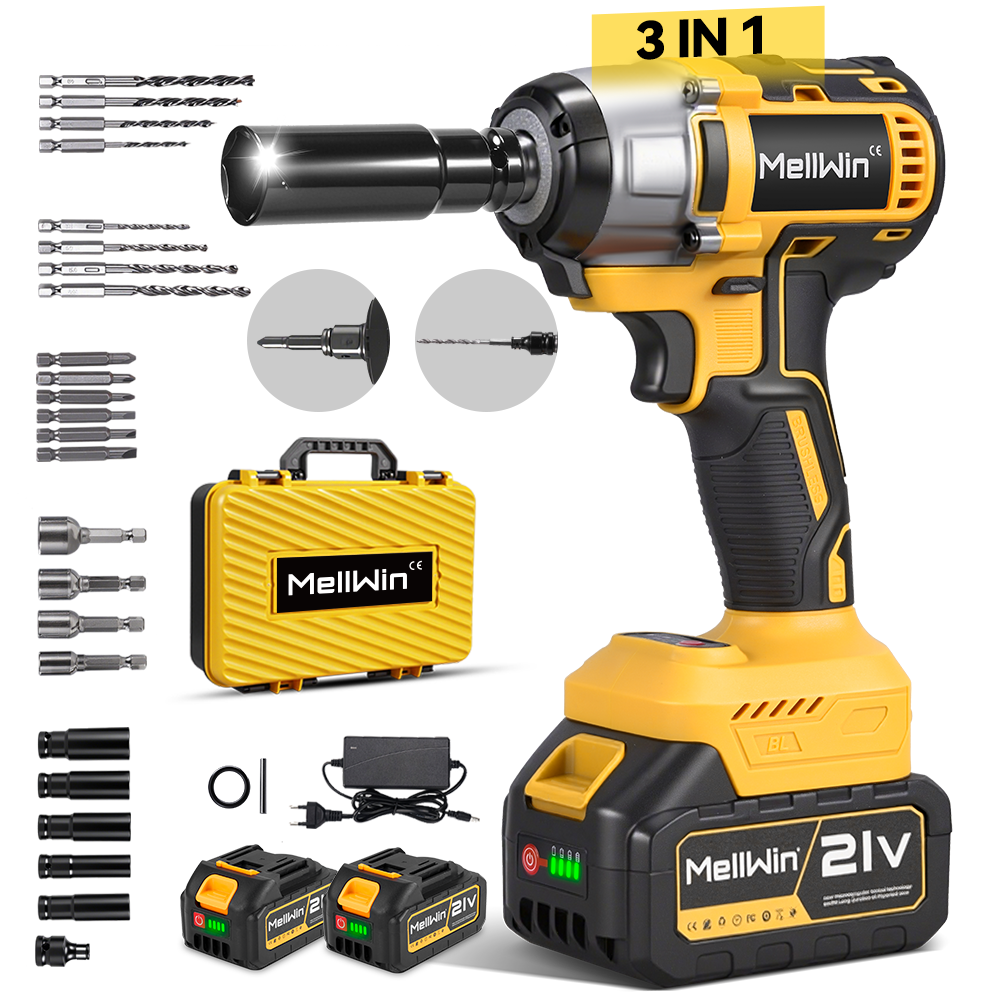 NewBeny 1/2" 520N.m Brushless Cordless Impact Wrench For Makita 18V Battery