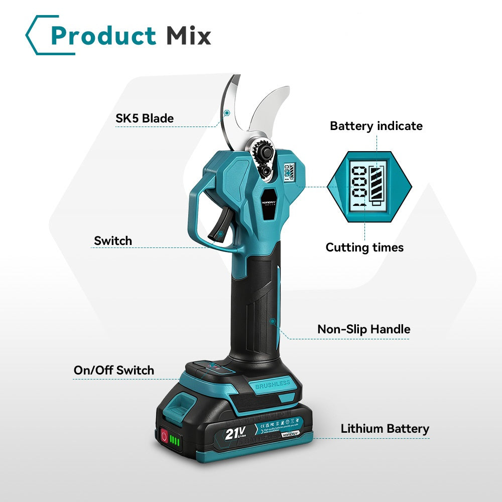 NewBeny 32mm Brushless Cordless Pruning Shears Compatible with Extension Pole