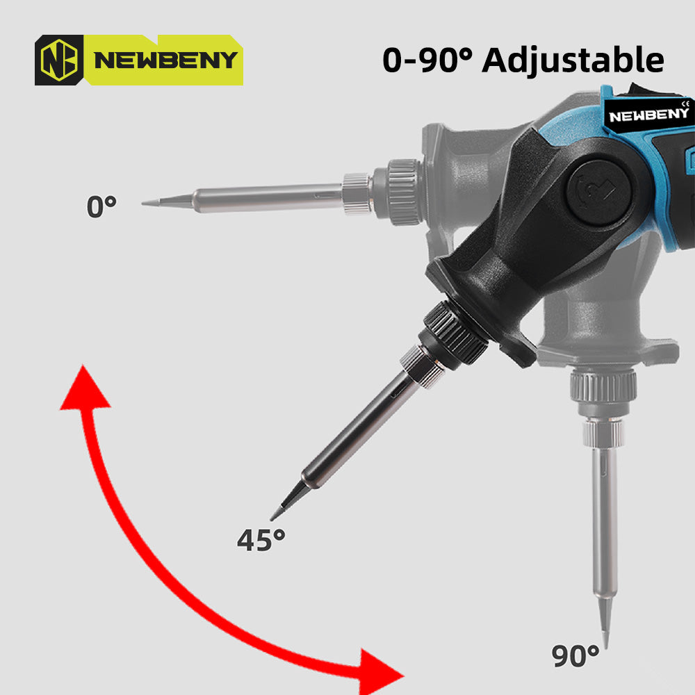 NewBeny 30W 12V Soldador Inalámbrico con 2 Baterías y Cargador