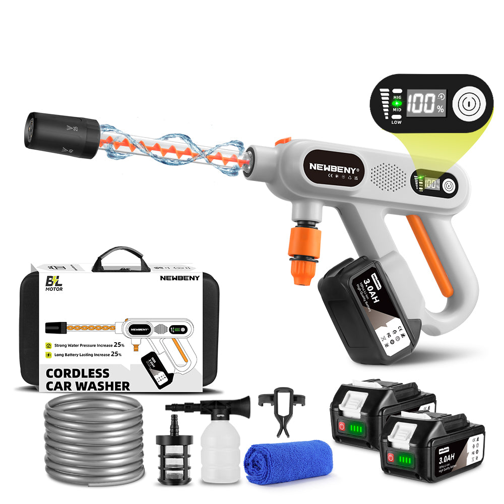 Nettoyeur haute pression sans fil NewBeny 220 bars (2 batteries et un chargeur inclus)
