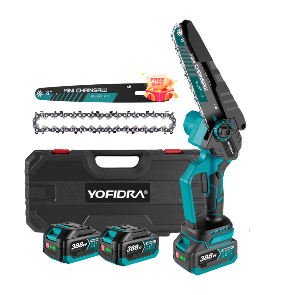 Tronçonneuse sans fil NewBeny 3000 W 8 pouces avec chaînes et guide supplémentaires pour batterie Makita 18 V