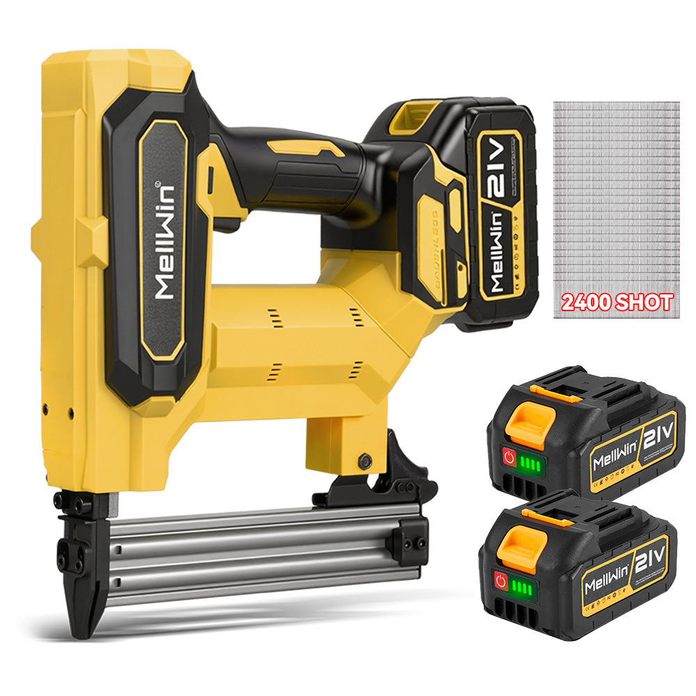 NewBeny Cordless F30 Nail Gun Yellow with 2400 Nails