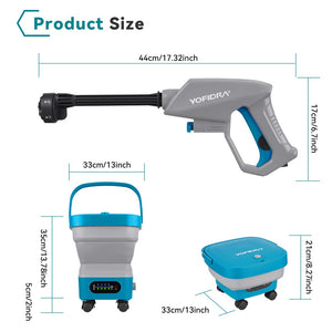 NEWBENY pressure washer with dimensions displayed on a white background