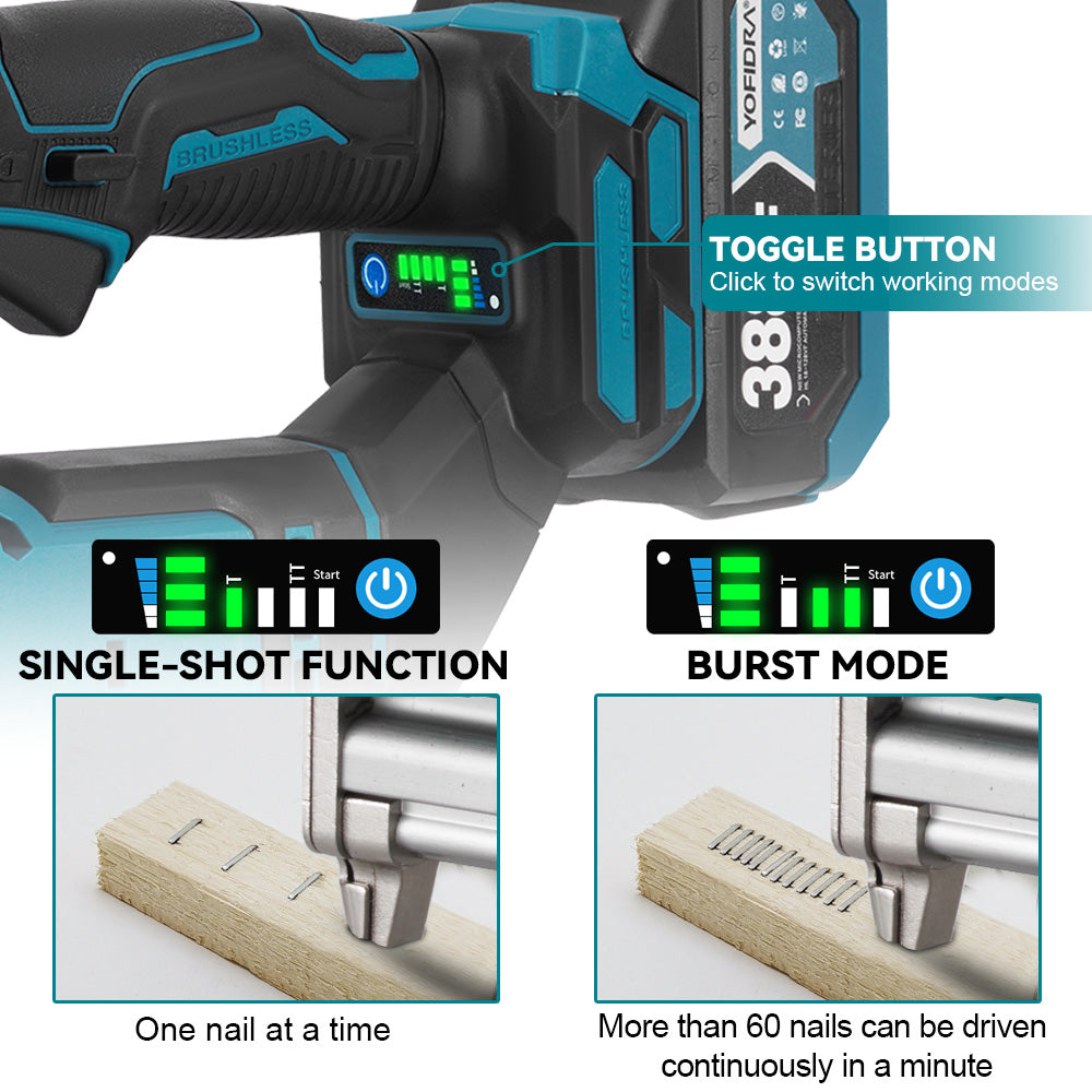 Nueva pistola de clavos y grapas inalámbrica 2 en 1 F30 sin escobillas NewBeny