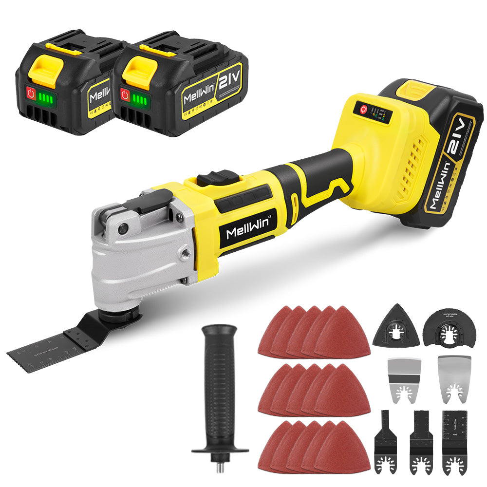 Polisseuse de voiture sans fil NewBeny 12 V, 150 mm (6 pouces), 8 vitesses, avec 2 batteries et chargeur.