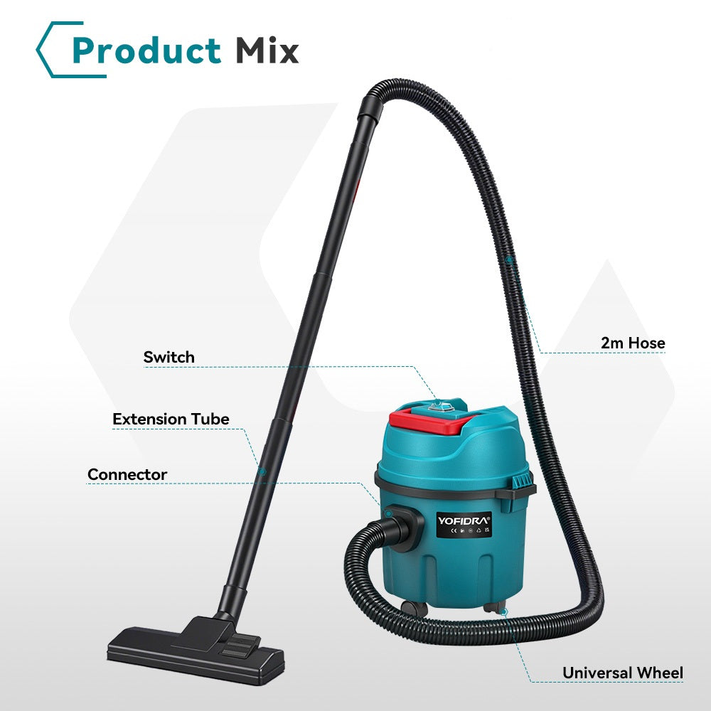 NewBeny Cordless 10L Wet & Dry Vacuum Cleaner With Swivel Casters