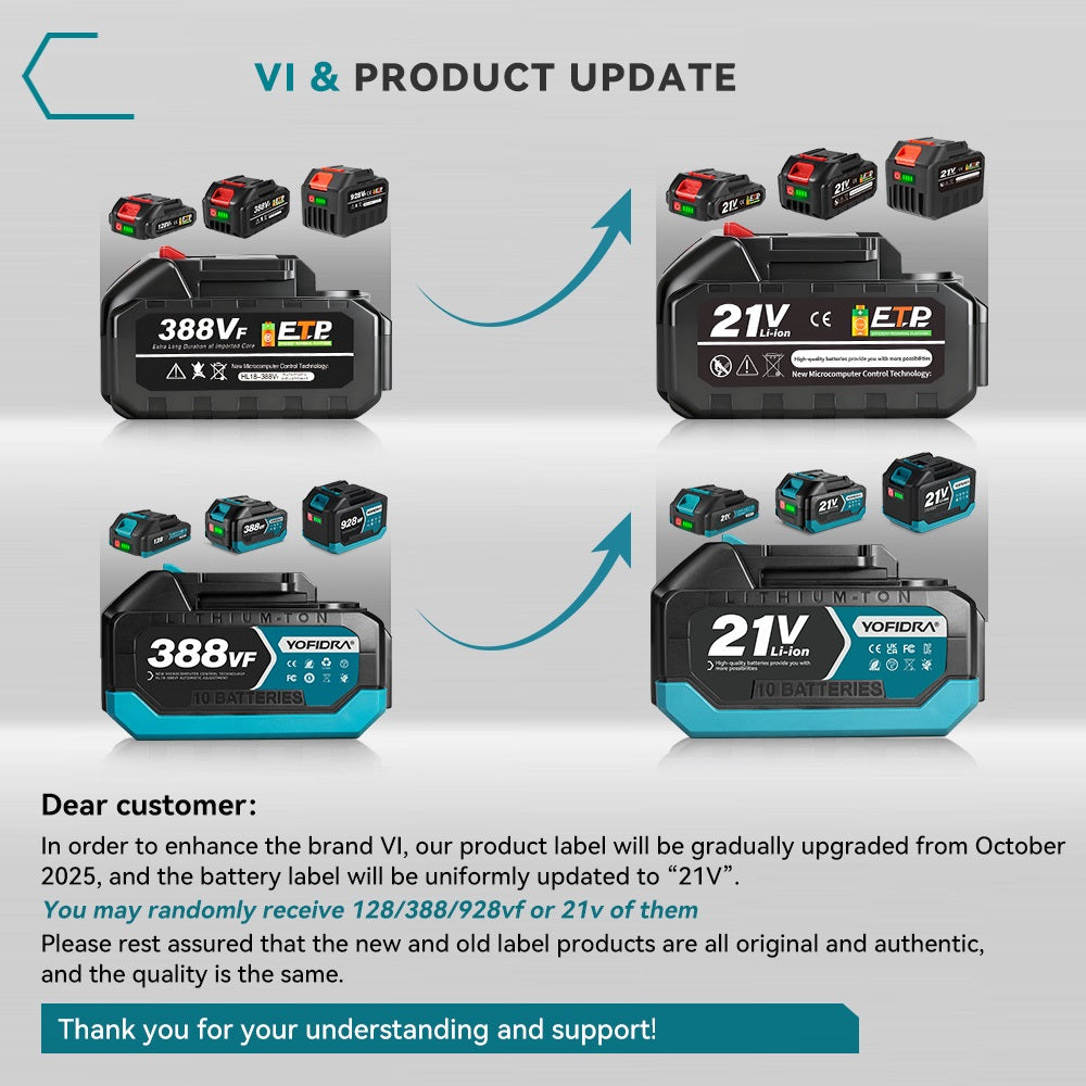 NewBeny 18-21V Rechargeable Lithium Battery LED Display with Charger Red 128VF/388VF/928VF