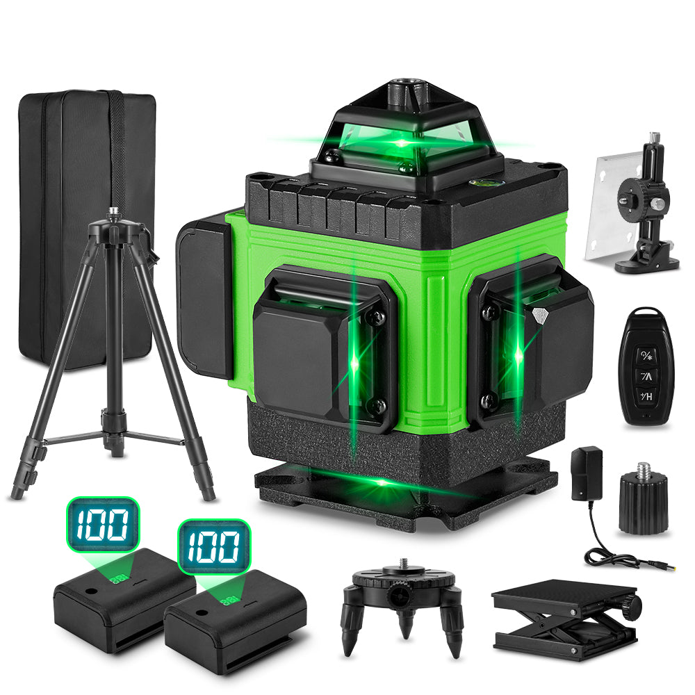 NewBeny 6333 Niveau laser sans fil 16 lignes avec batterie 3000mAh et trépied 120cm