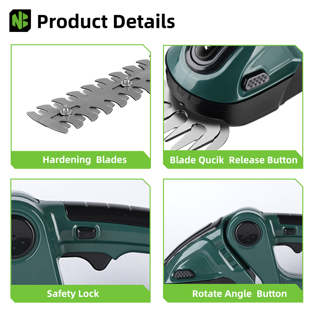 NewBeny 24V 2 in 1 Cordless Hedge Trimmer Handheld For Makita 18V Battery