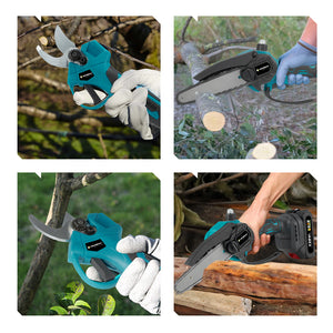 Lightweight pruning and cutting tool kit in action during garden maintenance