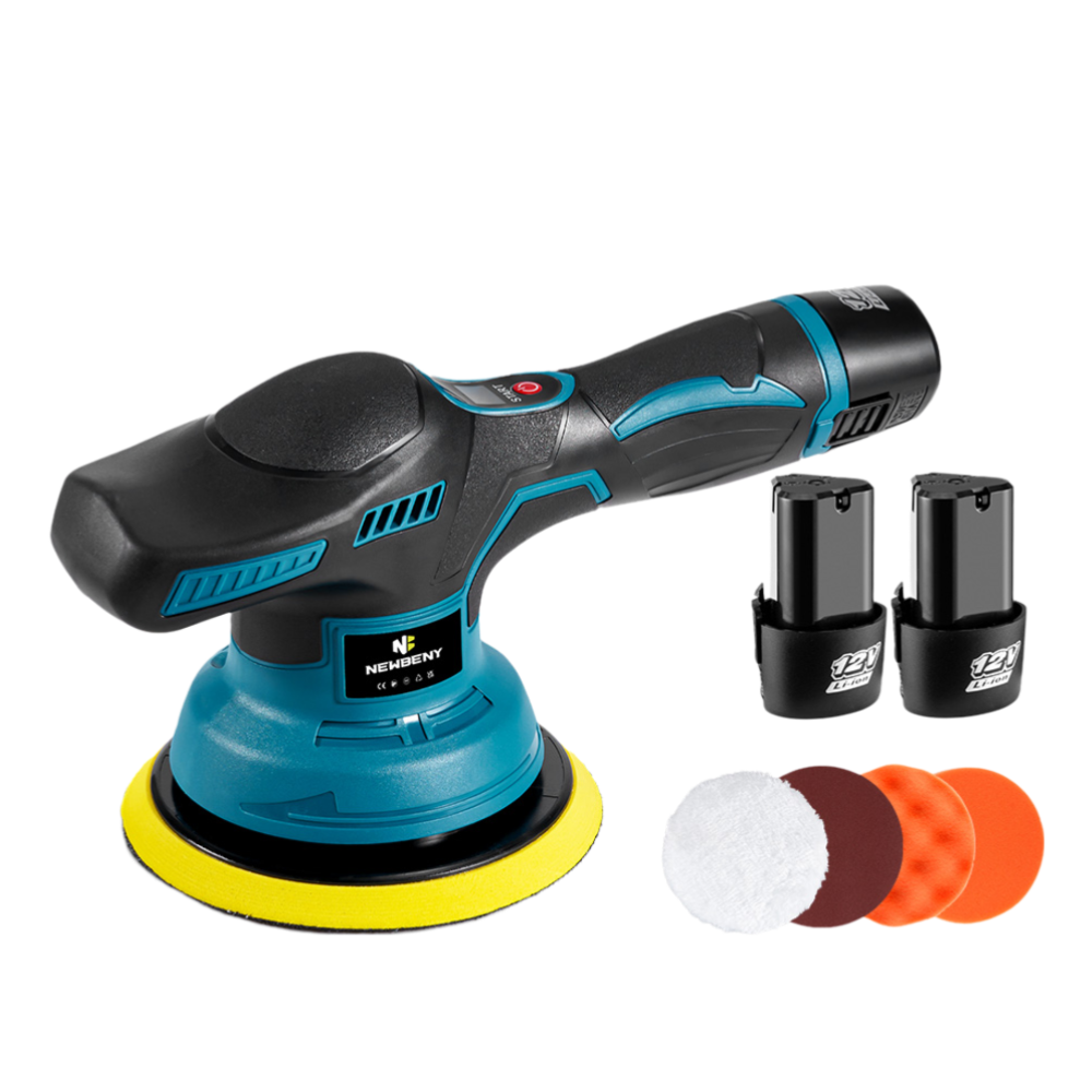 NewBeny 12V 150mm Cordless Car Polisher 8 Gear with Battery