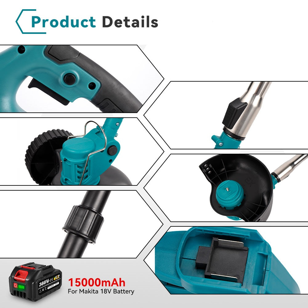 NewBeny 3000W 6 Inch Cordless Grass Trimmer Foldable Lawn Mower