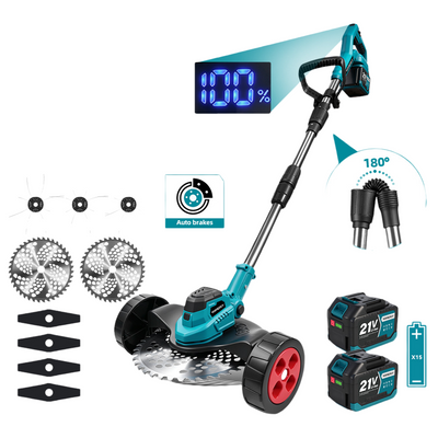Kit de coupe-bordures sans fil 9 pouces sans balais [2 batteries et un chargeur inclus]