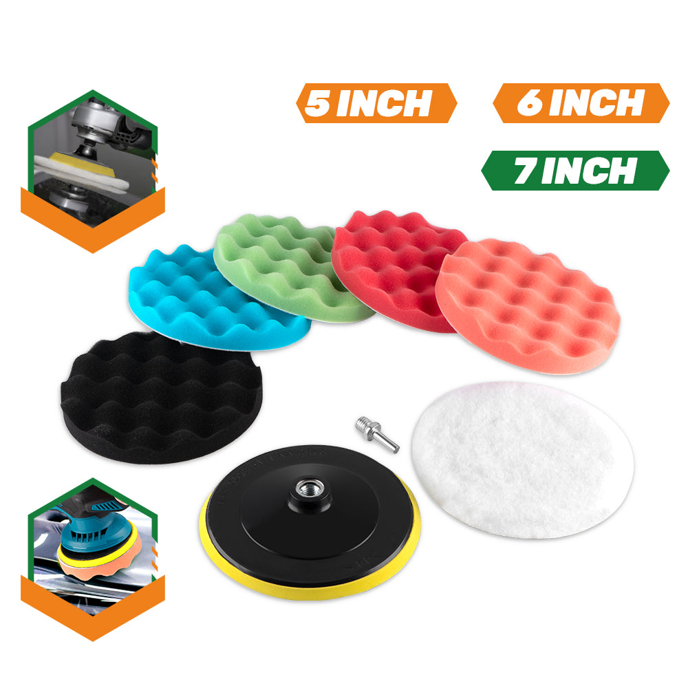 NewBeny 5/6/7 Inch Car Polishing Beauty Kit Polishing Sponge Plate