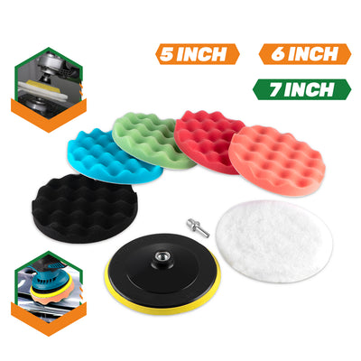 NewBeny 5/6/7 Inch Car Polishing Beauty Kit Polishing Sponge Plate