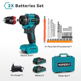 Yofidra 3 in 1 Brushless Screwdriver Hammer Drill Cordless For Makita 18V Battery
