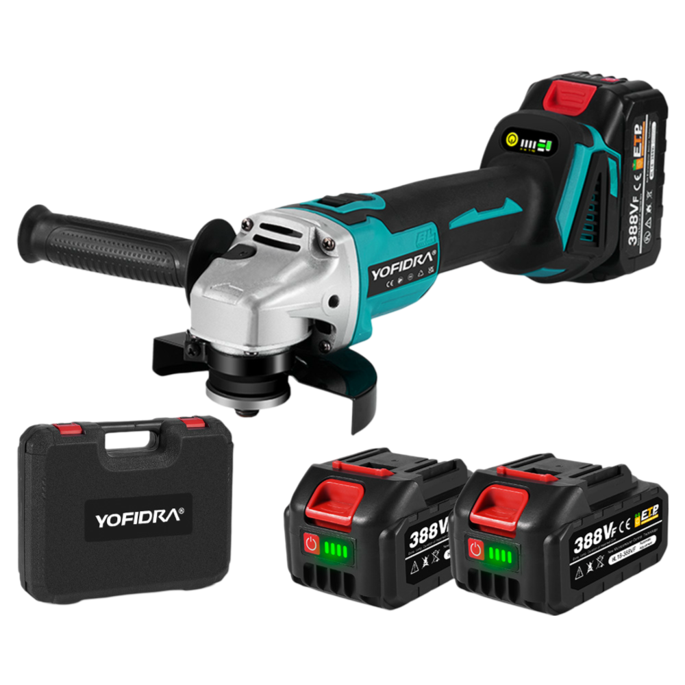 NewBeny 125mm Brushless Cordless Angle Grinder 4 Gears For Makita 18V Battery