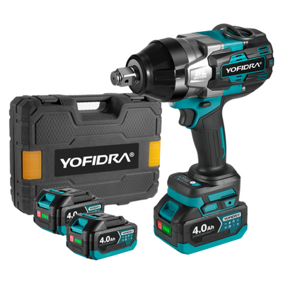 Clé à chocs sans fil NewBeny 3/4" 3300 N.M avec batterie 4,0 Ah et chargeur