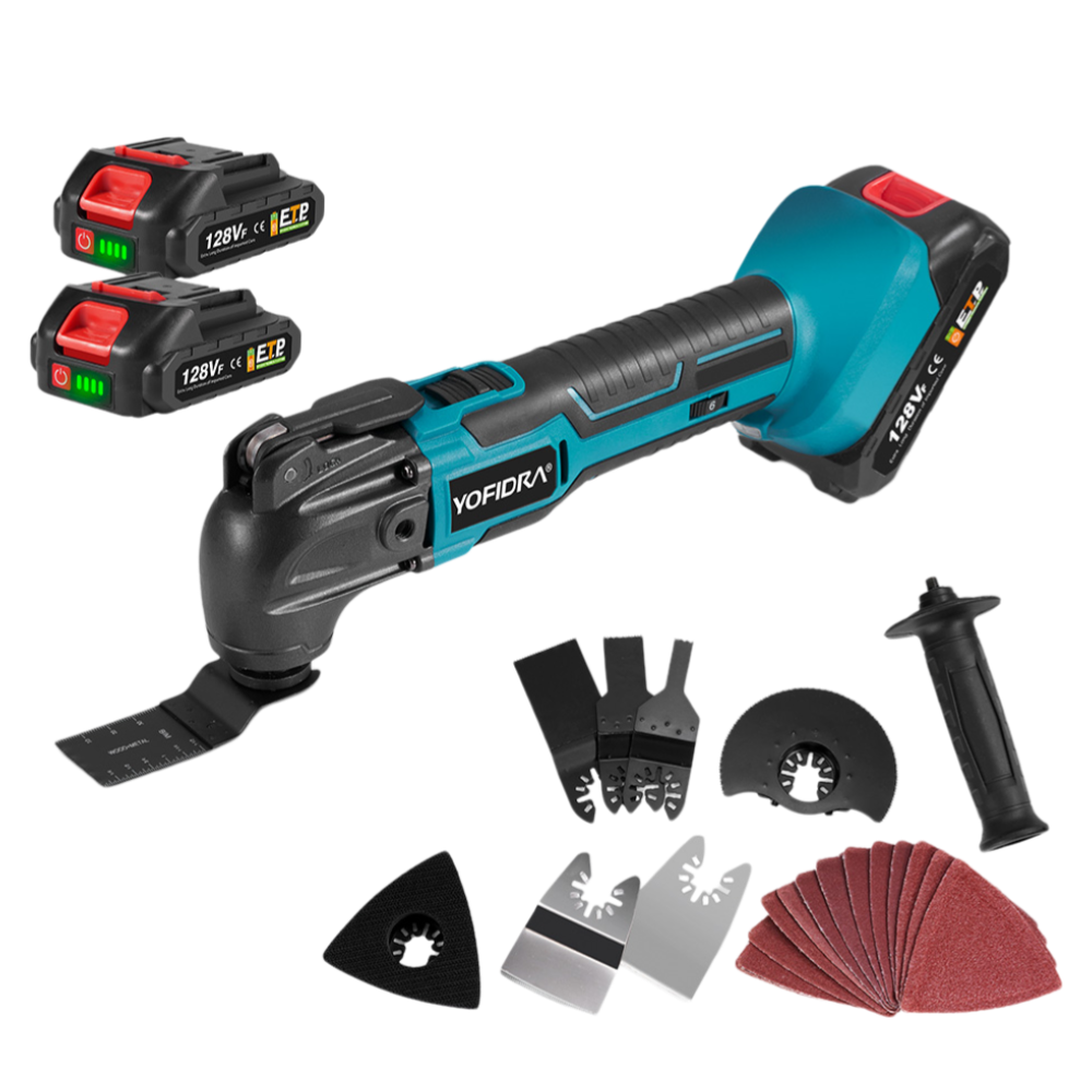 NewBeny Cordless Oscillating Multi Tool Electric Woodworking Cutting Tool with Battery & Chargar