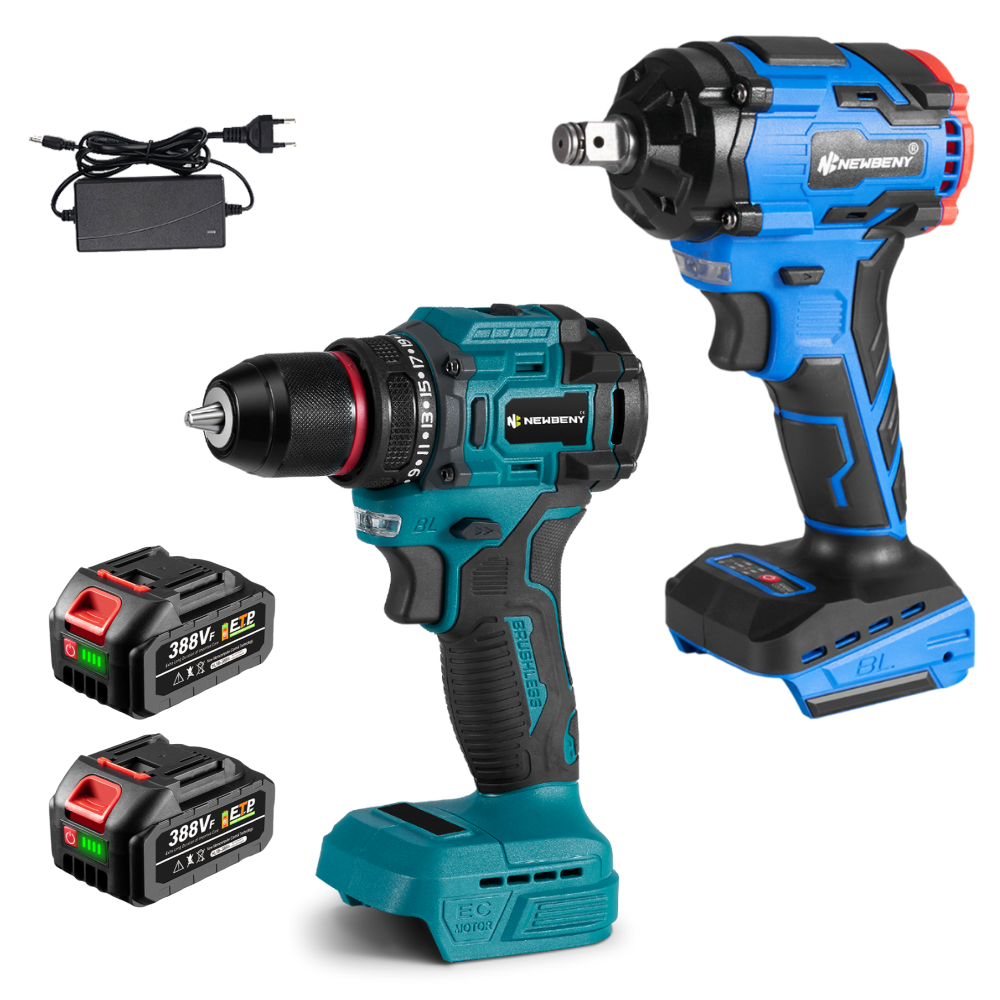 21V Cordless Impact Wrench Kit With 520N.m Torque - Brushless 1/2 Inch Electric Impact Driver With Battery & Charger