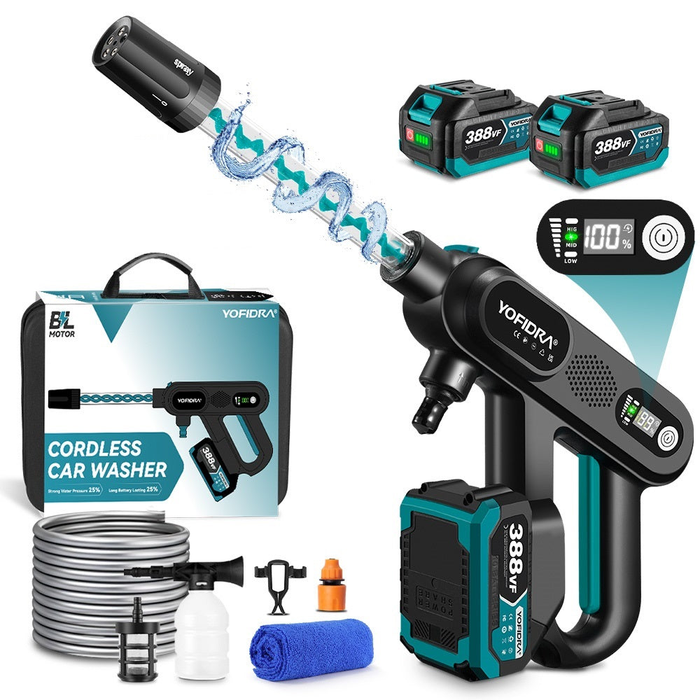 NewBeny 220Bar Brushless Cordless High-Pressure Washer with 3.0Ah Battery & Charger
