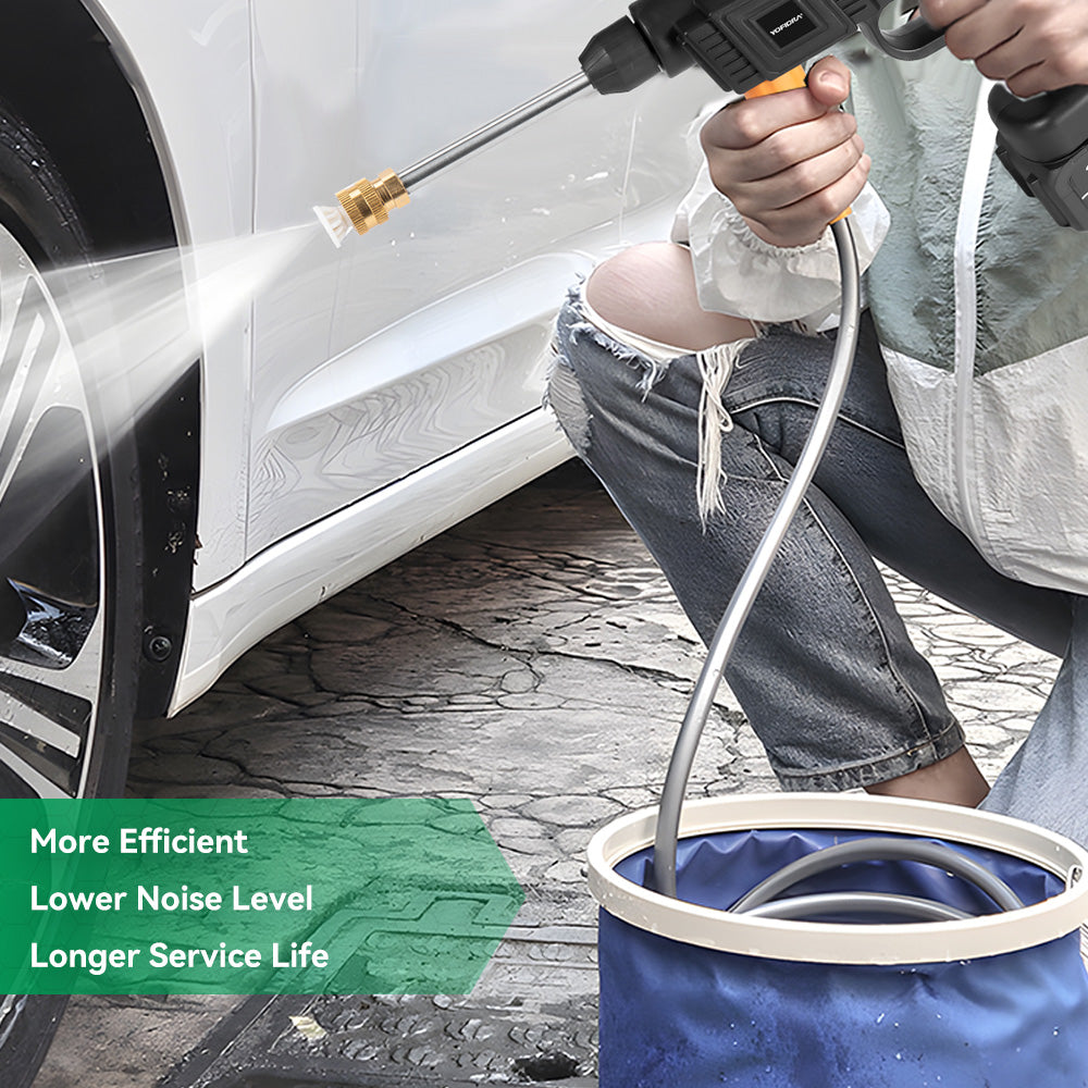 NewBeny 30Bar Cordless High-Pressure Car Washer [2 Batteries and a Charger Included]