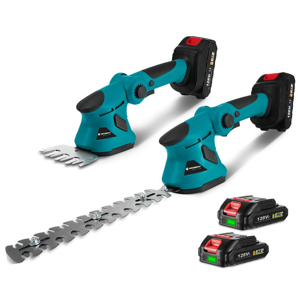 NewBeny 2 In 1 Mini Cordless Hedge Trimmer with Battery & Charger