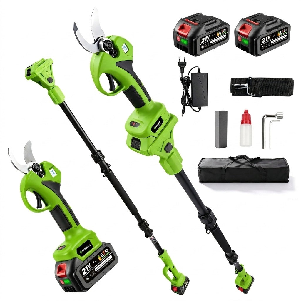 30mm / 45mm Brushless Cordless Pruning Shears With 2m Telescopic Extension Rod [2 batteries and a charger included]