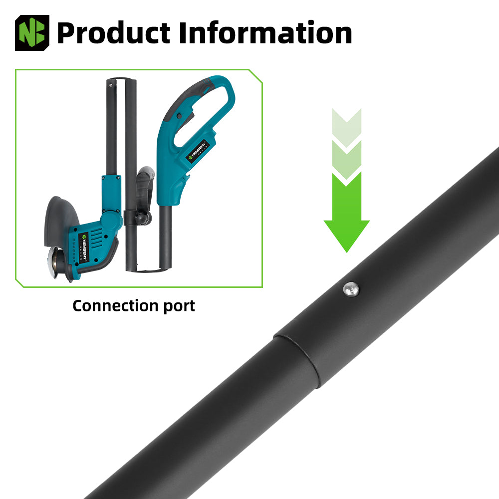 NewBeny 9 Inch Brushless Cordless Grass Trimmer Foldable with Battery & Charger