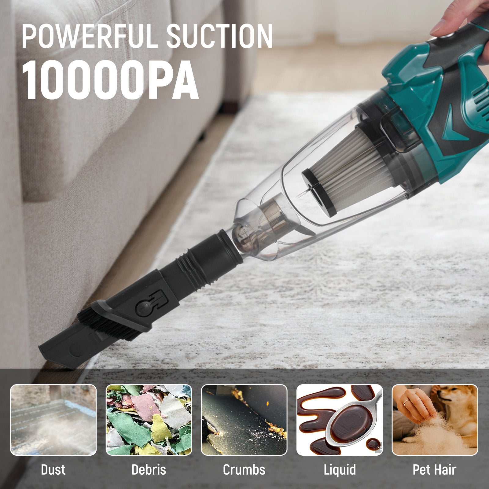 NewBeny 1500W Cordless Handheld Vacuum Cleaner For Makita 18V Battery