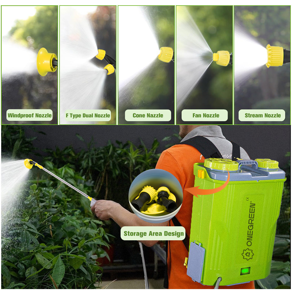 NewBeny 21V 20L Cordless Backpack Sprayer With 2 Batteries