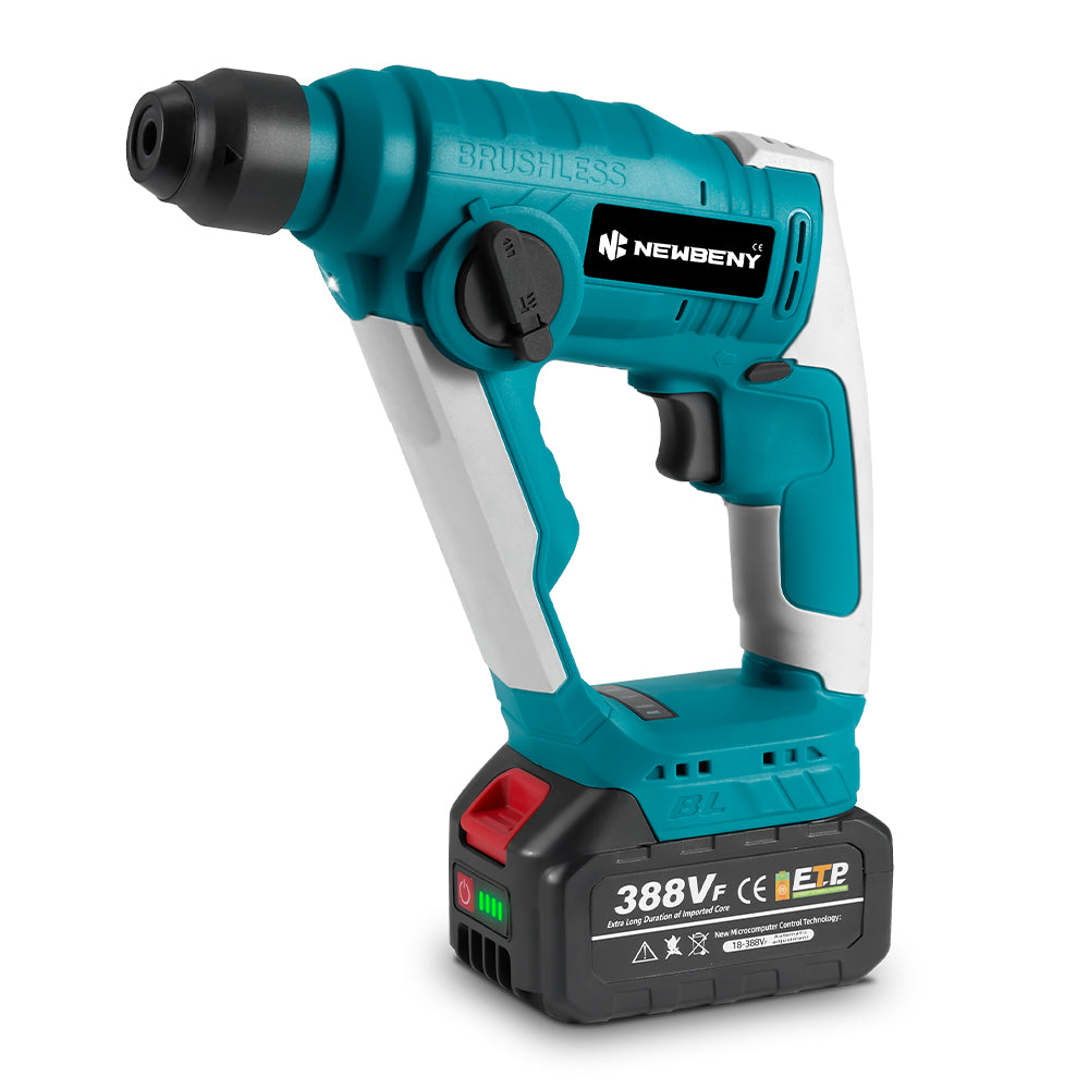 NewBeny 2 In 1 Brushless Electric Hammer Drill Cordless with Battery